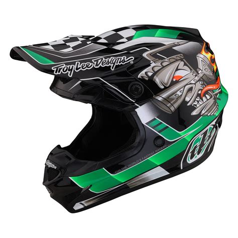 Troy Lee Designs Casco Mx Se Polyacrylite Mips Carb Verde Maciag