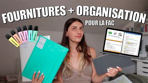 MES FOURNITURES SCOLAIRES ORGANISATION POUR LA FAC Vidéos