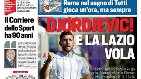 Grafico La Prima Pagina Del Corriere Dello Sport Edizione Romana