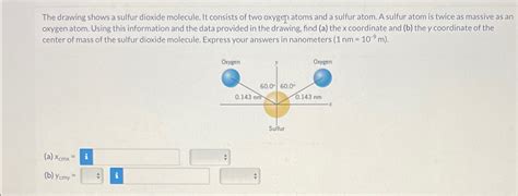 Solved The Drawing Shows A Sulfur Dioxide Molecule It