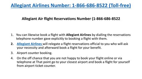 PPT 1 866 686 8522 Allegiant Airlines Reservation Official Site