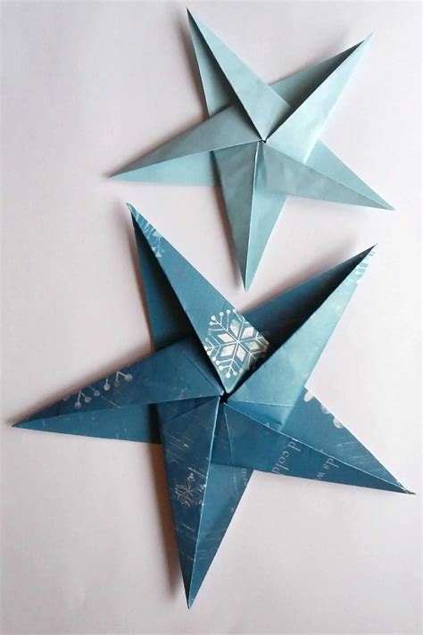 How To Make Folded Paper Christmas Decorations - Birch And Button