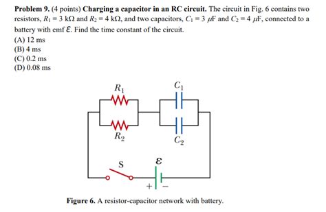 Solved Problem Points Charging A Capacitor In An Rc Chegg