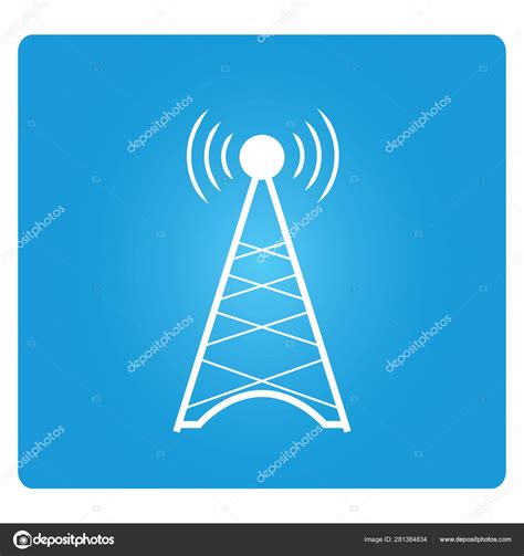 Antenna Communication Tower Stock Vector By ©loopang 281384834