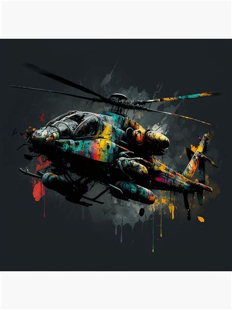 "Attack Helicopter with Graffiti Art" Sticker for Sale by SpaceDogArt ...