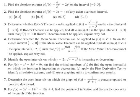 Solved Find The Absolute Extrema Of F X X X On The Chegg