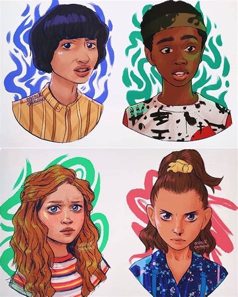 Stranger Things By Milouxdrawing Milou Baars Mike Lucas Max Eleven