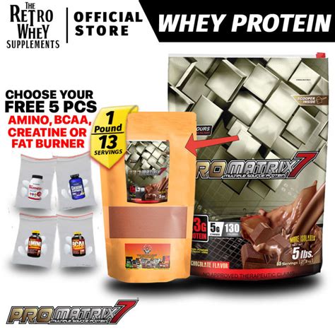 Promatrix7 Whey Protein 1 Pound CHOOSE Your FREE 5pcs Amino BCAA