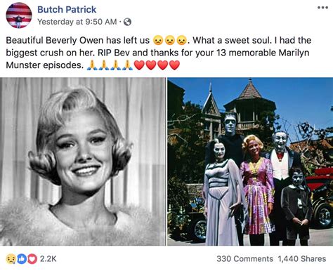 Beverley Owen Dies The Munsters Original Marilyn Was 81