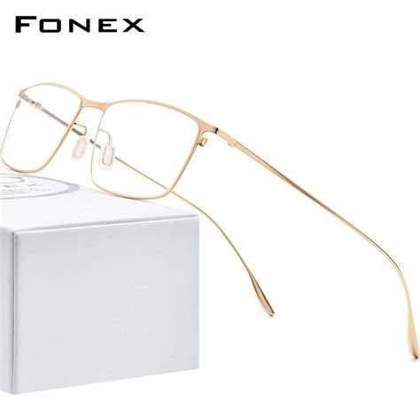 Fonex Titanium Alloy Glasses Frame Men Square Eyeglasses Frames 2022