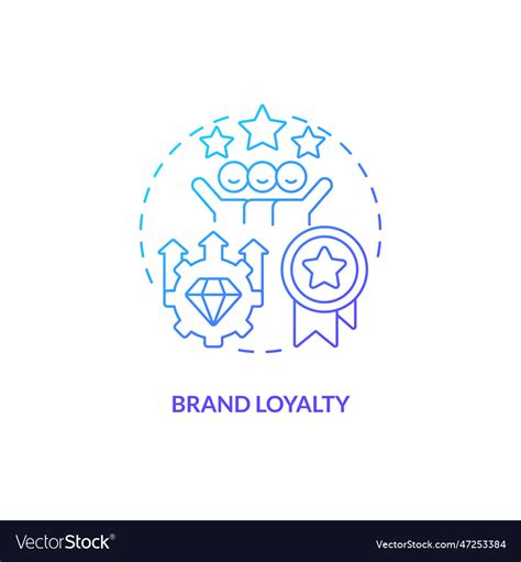 Brand loyalty blue gradient concept icon Vector Image