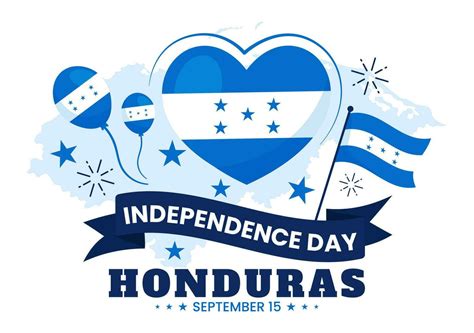 Happy Honduras Independence Day Vector Illustration on September 15 ...