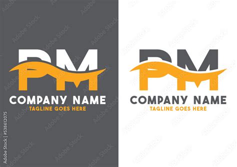 Letter PM logo design vector template, PM logo Stock Vector | Adobe Stock