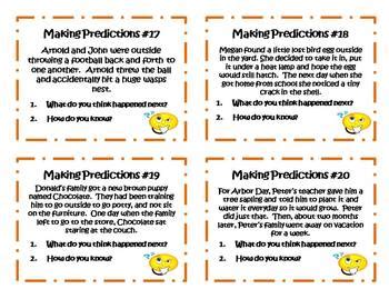 24 Making Predictions Task Cards by Klever Kiddos | TpT