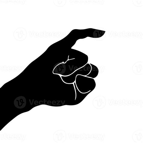 Free Hand Gestures Black Hand Gesture Like A Silhouette Or Shadow Of