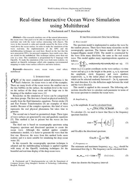 Real Time Interactive Ocean Wave Simulation Using Multithread | PDF ...