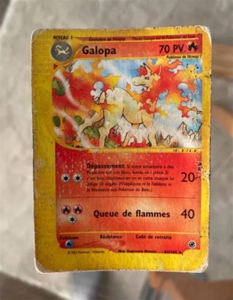 CARTE POKÉMON GALOPA 62 165 FR UNCO EXPEDITION HEAVILY