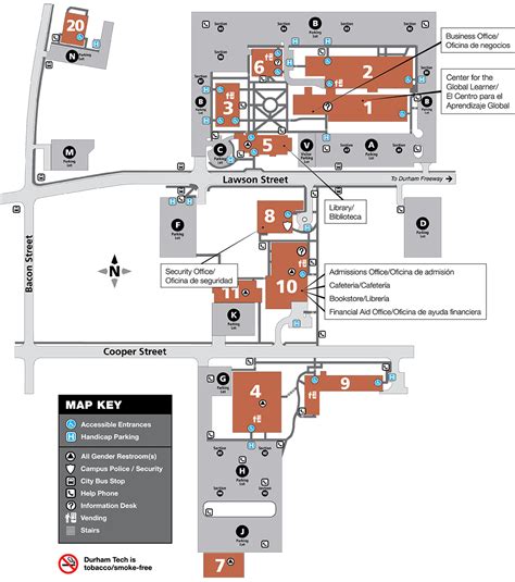 Main Campus Map Durham Technical Community College