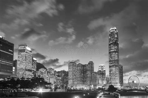 Skyline of Downtown of Hong Kong City Stock Photo - Image of dusk ...