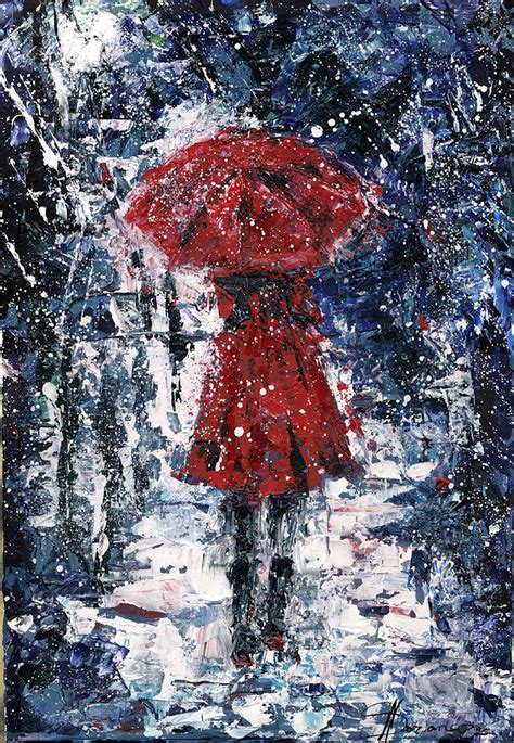 Woman With Umbrella Painting At Paintingvalley Explore Collection