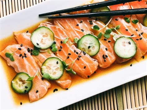 Salmon Sashimi With Ponzu Asian Caucasian Food Blog