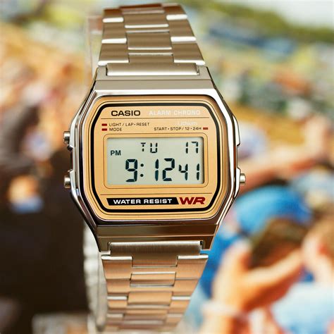 Casio Classic Digital Stainless Steel Alarm Stopwatch Casual Watch