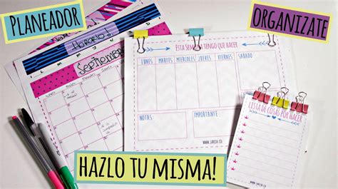 Hacer Planeador Semanal Diy Regreso A Clases 💎 Sarish Organizador De Horarios Planeador