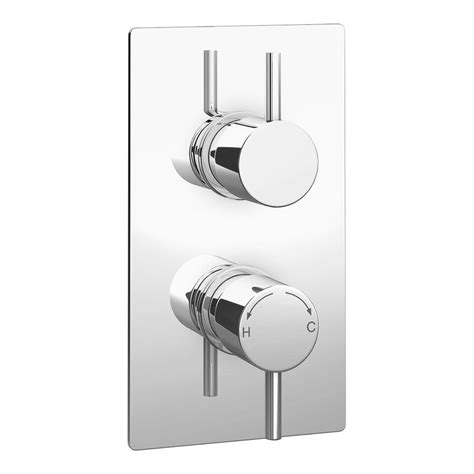 Cruze Twin Round Concealed Shower Valve Chrome At Victorian Plumbing UK