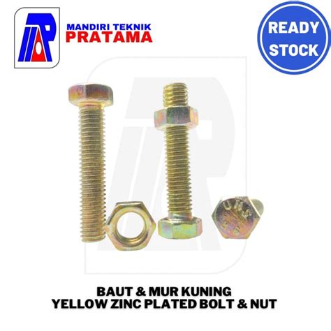 Jual Baut Mur Kuning Bmk M X Hex Bolt Nut Kota Surabaya Cv