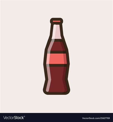 Soft soda drink in a glass bottle Royalty Free Vector Image