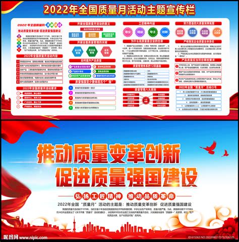 2022年全国质量月宣传展板设计图广告设计广告设计设计图库昵图网