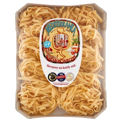 Mediterranea Makaron jajeczny 104 wstążka szeroka 500 g Zakupy online