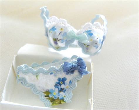 Dollhouse Miniatures Bra With Panties In 1 12 Scale Lingerie Etsy