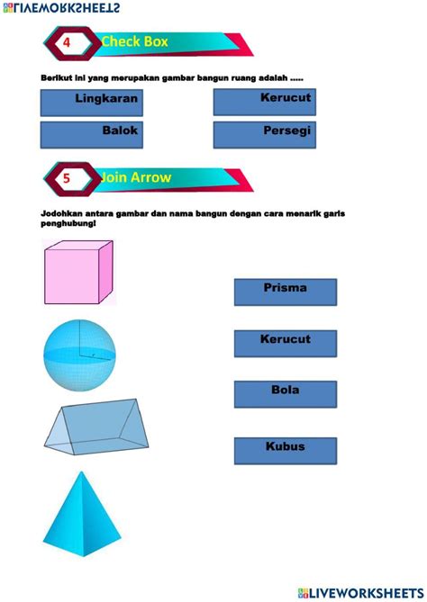 Bangun Ruang Online Exercise For 4 Live Worksheets