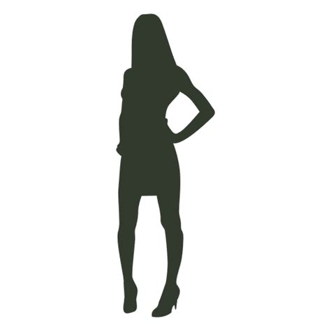 Woman Standing Pose Silhouette Skirt Png Svg Design For T Shirts