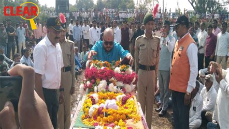 वीर जवान भानुदास पाटील यांच्यावर शासकीय इतमामात शोकाकूल वातावरणात