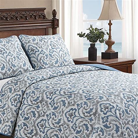 Tommy Bahama Quilt Set Reversible Cotton Bedding With Matchin Shams All Season Home Decor King