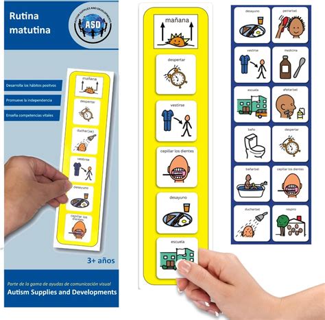 Autism Supplies and Developments Rutina Matutina Panel Rutinas Mañana