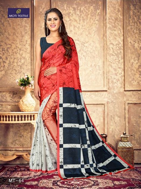 Moti Textile Nayra Silk Crepe Digital Print Saree Collection This