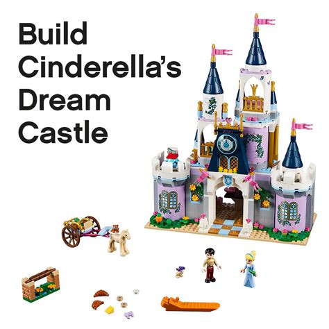 LEGO Disney Princess Cinderella's Dream Castle 41154 Popular Construction Toy for Kids (585 ...