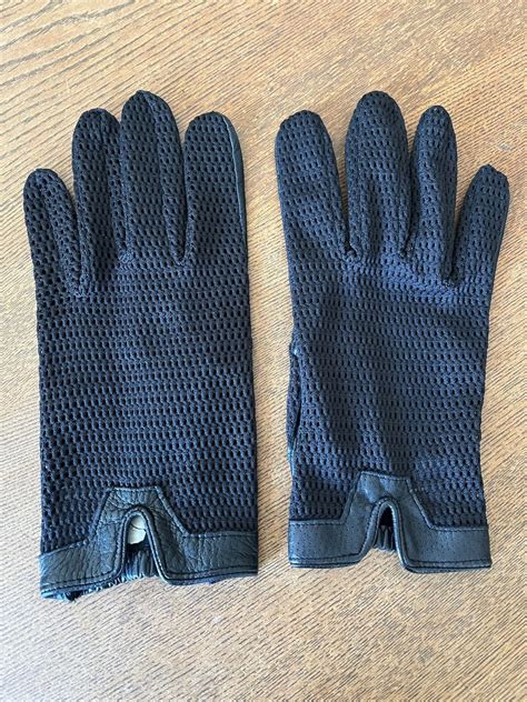 Vintage Men S Driving Gloves Black Mesh Driving Gloves Gift Keynote