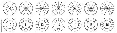 Circle Shape Divided Into Equal Segments Version With To Parts