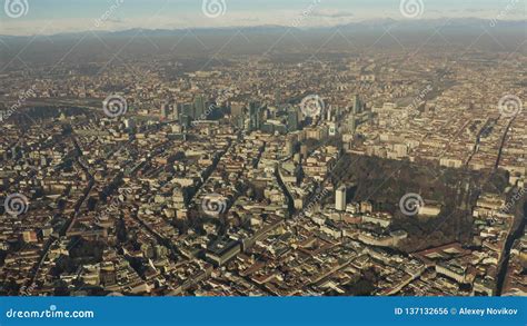 High Altitude Aerial View of Milan Cityscape. Lombardy, Italy Stock Photo - Image of roofs, city ...