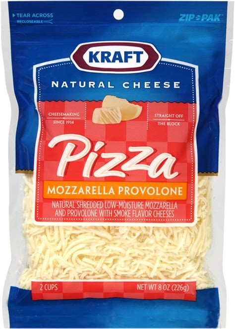 Kraft Natural Cheese Pizza Mozzarella And Provolone Shredded Cheese