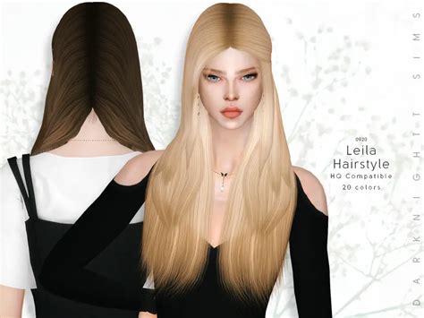 The Sims Resource Leila Hair By Darknightt Sims 4 Hairs