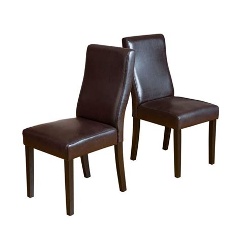 Chaises de salle à manger Cape Crack cuir synthétique brun lot de 2