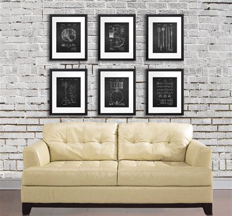 Drum Art Decor Set of 6 Unframed Drum Patent Art Prints Gift - Etsy