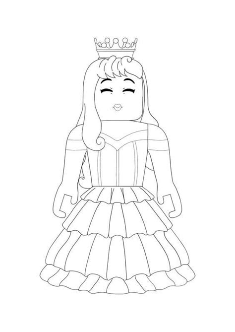 Princesa Roblox Para Colorear Imprimir E Dibujar Coloringonly