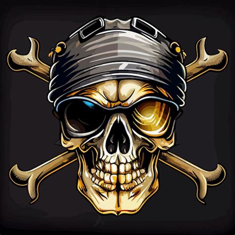 Piraten Totenkopf Vektor Symbol Illustration Premium Vektor