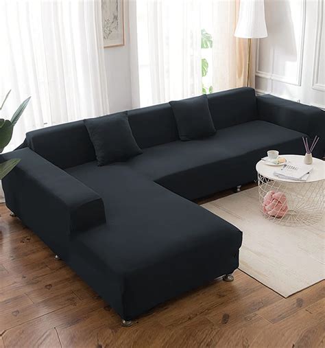 L Shape Sofa Cover 6 Seater 3 3 Standard Size Stretchable Elastic